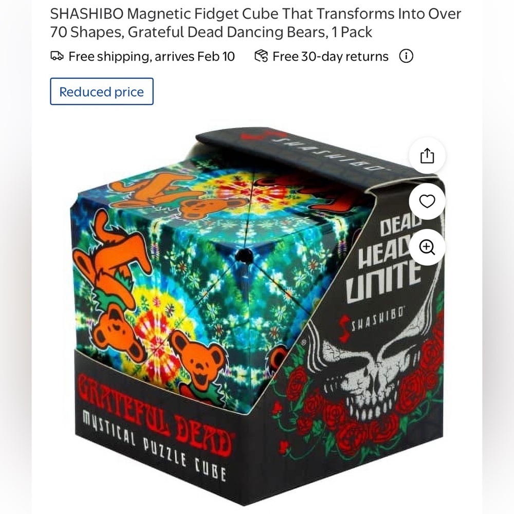 New-Grateful Dead Dancing Bears
Kaleidoscope magnetic fidget cube
Collector item